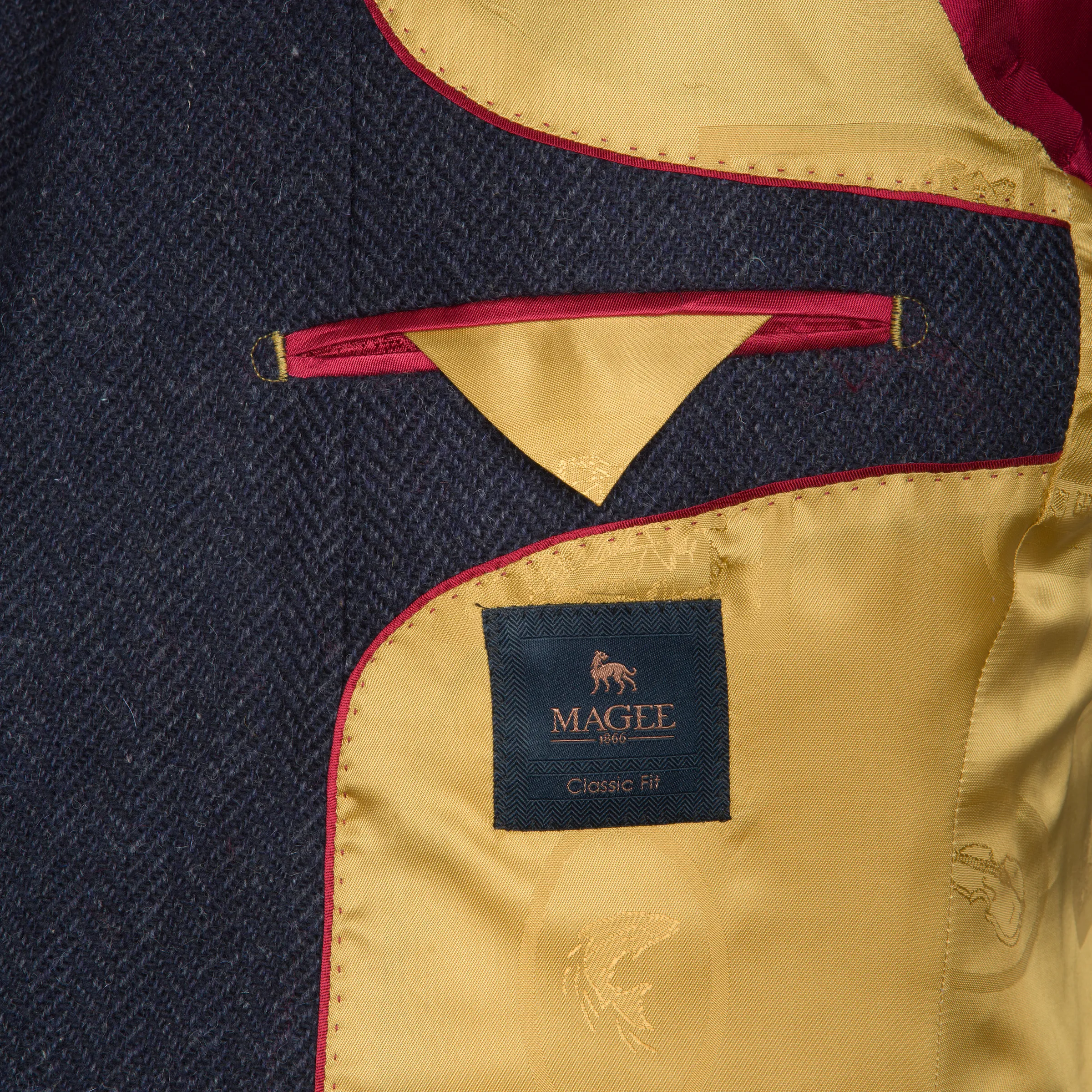  Handwoven Donegal Benbulben Navy Tweed Jacket