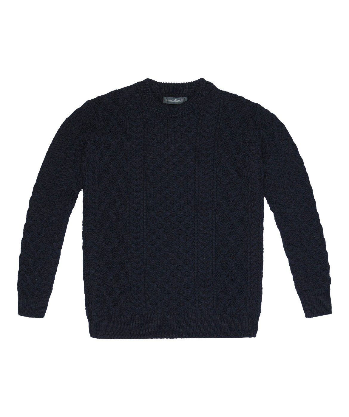  Merino Wool Navy Aran Sweater