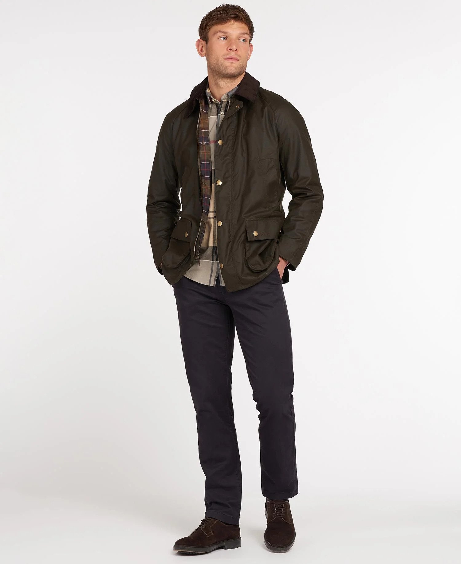 Barbour Ashby Waxed Jacket Olive
