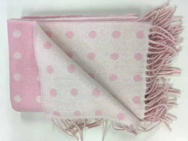 Foxford Baby Blanket Pink spot