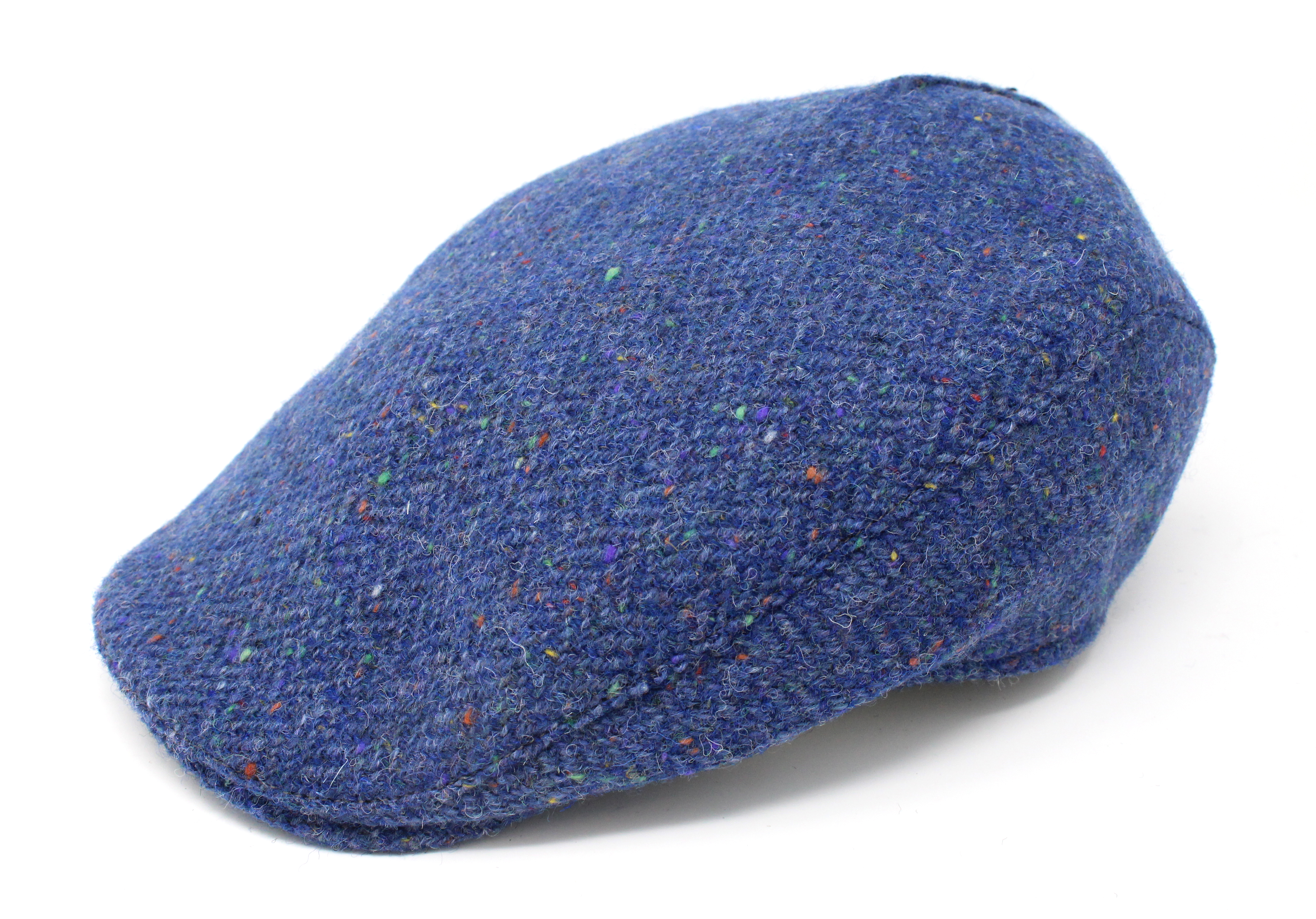 Hanna Hats Donegal Tweed Cap  Blue Herring Bone